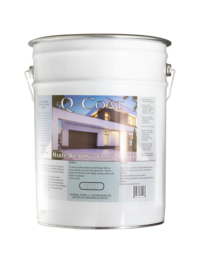 20 Litre white bucket of High Gloss Concrete Sealer